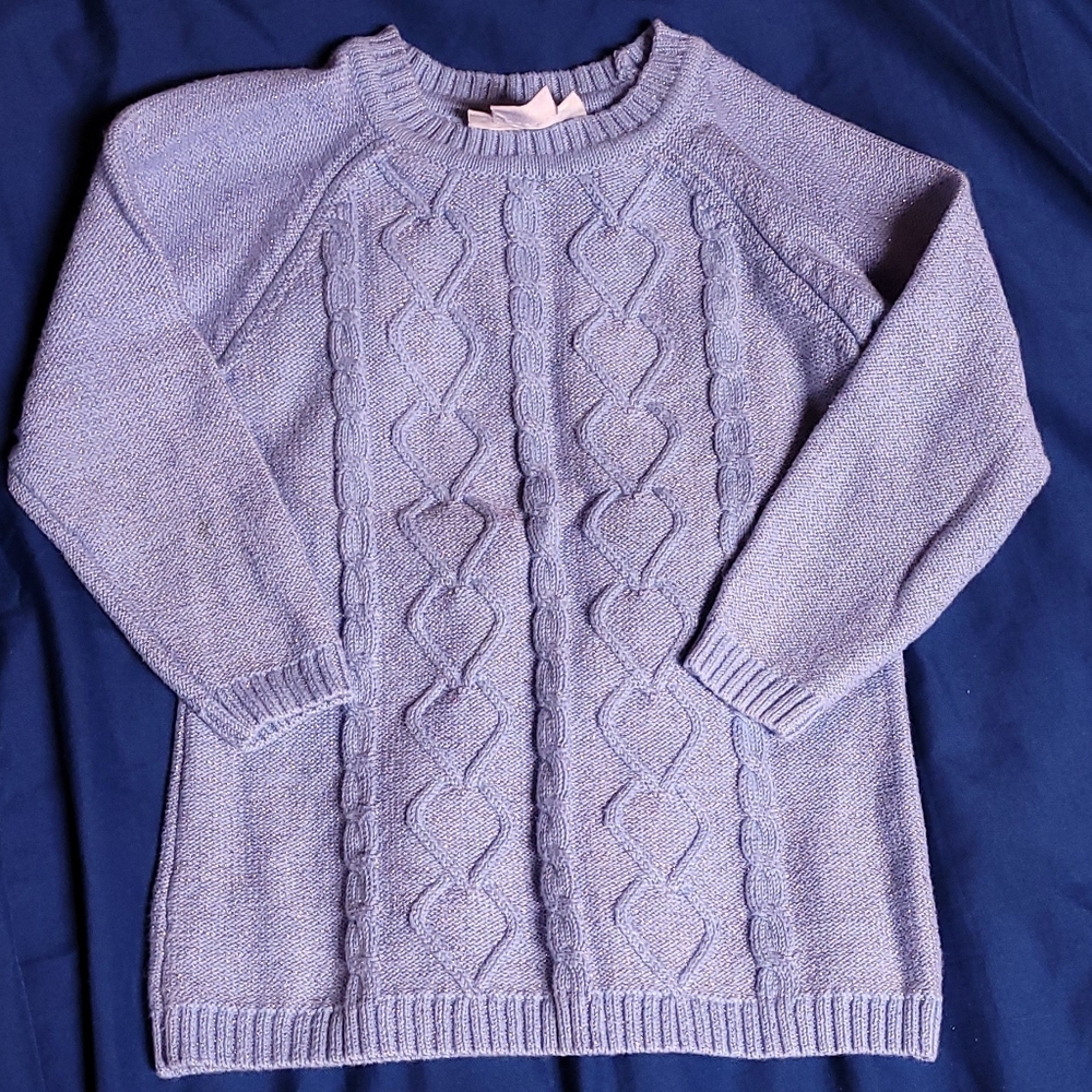 Knit sparkly blue toddler sweater